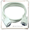 Blanco de alta calidad HDB15 PIN CABLE MM VGA SVGA CABLE proyector, cable del monitor LCD